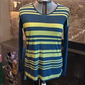 Kensie Long Sleeve Multicolored Top Medium NWT